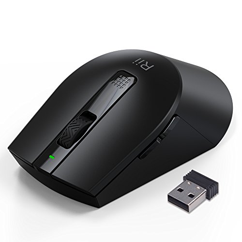 Product Cover Rii M08 2.4G Wireless Optical Mouse with 3200 DPI, 6 Buttons，USB Plug & Play，Innovative Design for Notebook, PC, Laptop, Computer, MacBook