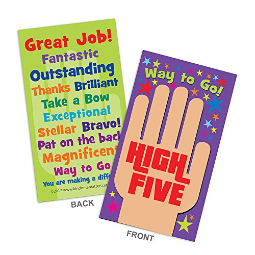 Product Cover High Five Appreciation Cards - Box of 100 Cards for Teachers, Employers, Friends, Co-Workers, Family