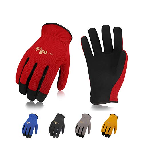 Product Cover Vgo 5Pairs Multi-Functional Gardening Training Crafting Work Gloves, Value Pack(Size L,5 Color,AL8736)