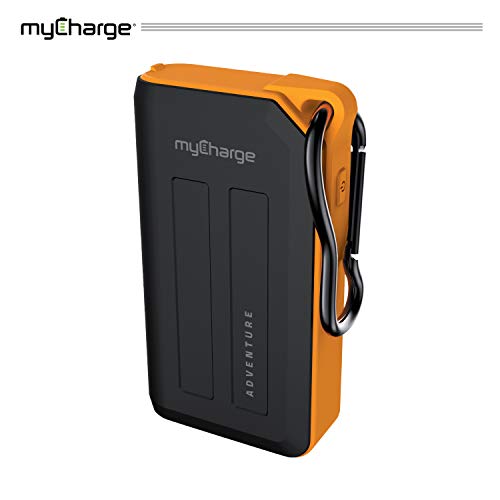Product Cover myCharge Adventureplus Portable Charger 6700mAh Rugged External Battery Pack with Built-in Carabiner Clip and Dual USB Ports for Smartphones, Tablets and USB Devices (iPhone, iPad, Samsung Galaxy)