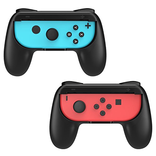 Product Cover MoKo Grip for Nintendo Switch Joy-Con, 2-Pack Switch Controller Grip Handle Kit for Nintendo Switch Joy-Con (Black)