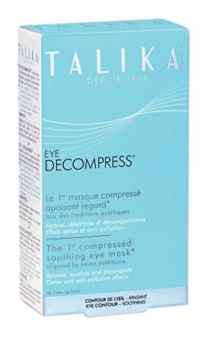 Product Cover Eye Decompress - Talika - Compressed Soothing Eye Mask - Eye Contour Mask for Dark Circles and Bags - Relaxing Eye Contour Mask - Box of 6 Masks