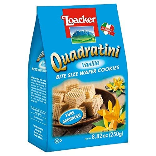 Product Cover Loacker Quadratini- Vanilla Wafer Cookie, 8.82 oz per bag (pack of 4)