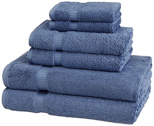 Product Cover Pinzon Organic Cotton Bathroom Towels, 6 Piece Set, Indigo Blue