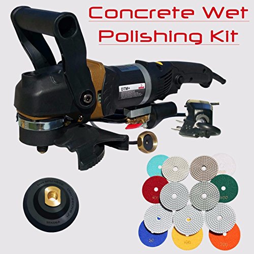 Product Cover Stadea Wet Concrete Polisher Grinder Kit with Concrete Diamond Polishing Pads - Wet Polisher Variable Speed for Wet Dry Polishing
