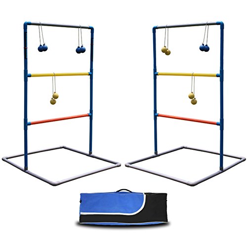 Product Cover Maggift Ladder Toss Game Set for Indoor or Outdoor with 6 Bolas, Carrying Case