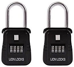 Product Cover Lion Locks 1500 Key Storage Realtor Lock Box with Set-Your-Own Combination, (2 Pack, Black)