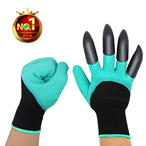 Product Cover HAODE FASHION Sturdy Claws Garden Genie Gloves with Fingertips Unisex Right Hand Claws Quick Easy to Dig and Plant Waterproof Gardening Tools - As Seen On TV (Right Hand Claw 1 Pair)
