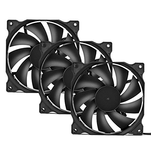 Product Cover uphere 3-Pack Long Life Computer Case Fan 120mm Cooling Case Fan for Computer Cases Cooling,12BK3-3