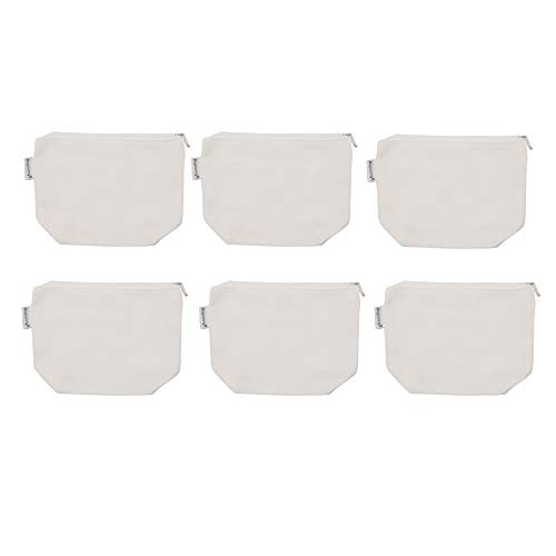 Product Cover Augbunny 100% Cotton 12oz Canvas Zipper Cosmetic Makeup Jewlery Pouch Coin Cash Purse Change Holder 6-Pack