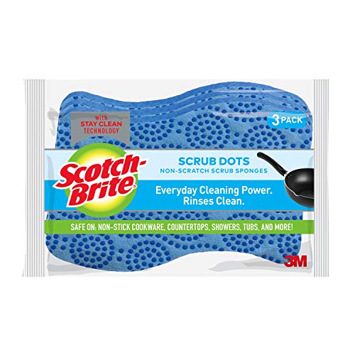 Product Cover Scotch-Brite Scrub Dots Non-Scratch Scrub Sponge, 3 Scrub Sponges