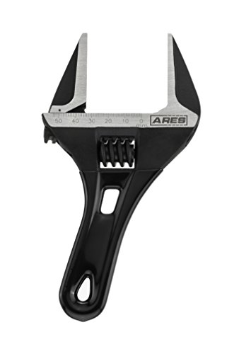 Product Cover ARES 70303-53mm Stubby Adjustable Wrench - Stubby, Ultra Thin Design for Quick Access to Tight Spaces - Mouth is 30 Percent Deeper than Normal Wrenches