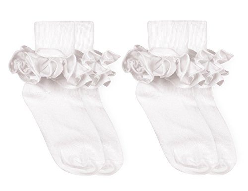 Product Cover Jefferies Socks Girls Misty Ruffle Turn Cuff Socks 2 Pair Pack