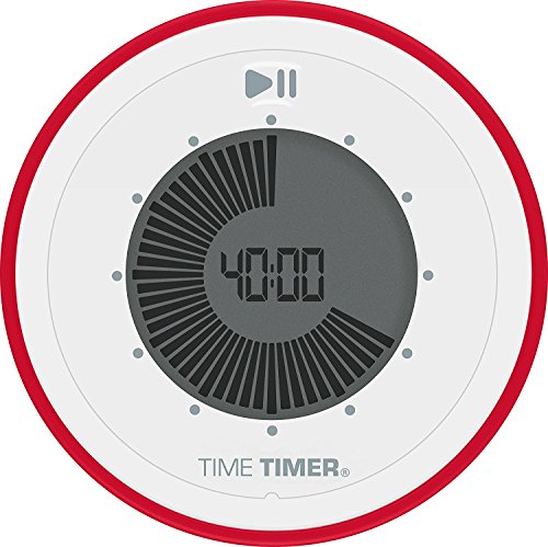 Product Cover Time Timer TWIST 90 Minute Visual Digital Timer; Magnetic and Portable Time Management Tool - Red - TT31-W