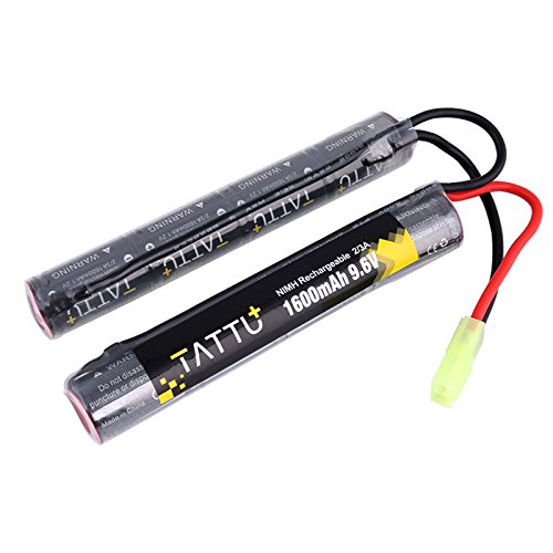 Product Cover Tattu 9.6V NiMH Battery 1600mAh Butterfly Nunchuck Stick Rechargeable Battery Pack with Tamiya Connector for Airsoft Gun ICS CA TM SRC JG G36 G&M733