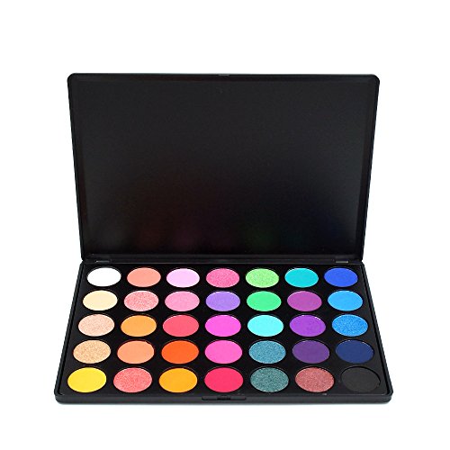 Product Cover MISKOS 35 Colors Eyeshadow Palette Silky Pigmented Powder Professional Make up Waterproof Pallete Product Cosmetics Makeup Eye Shadow 35E