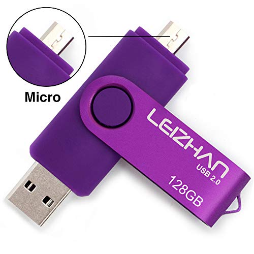 Product Cover LEIZHAN 32GB OTG USB Flash Drive Purple USB 2.0 Pen Drive Gift Suitable for Android Smart Phone System 4.5 Above