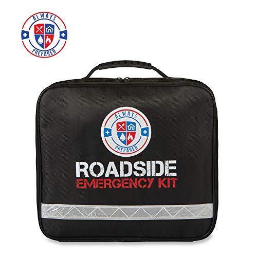 Product Cover 62 Piece Safety Roadside Assistance Kit - All-in-One Car First Aid Emergency Kit Roadside Assistance Auto Emergency Kit