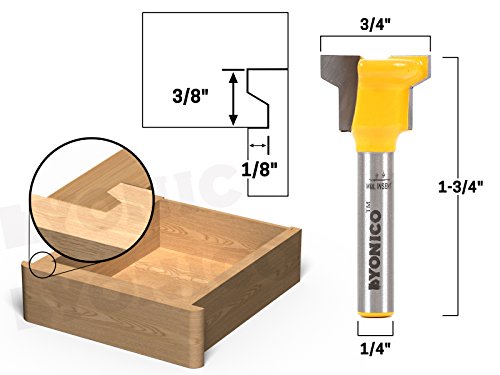 Product Cover Yonico 15032q Reversible Drawer Front Joint Router Bit 1/4-Inch Shank