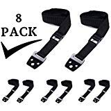 Product Cover 8 Pack Anti Tip Furniture & TV Safety Straps | All Metal Parts, No Plastic | Heavy Duty Earthquake Resistant Anchors | Premium Quality Adjustable Safety Straps For Baby Proofing and Child Safety