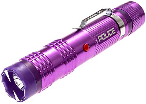 Product Cover POLICE Stun Gun M12-53 Billion Metal Rechargeable with LED Tactical Flashlight, Purple