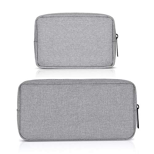 Product Cover ERCRYSTO Universal Electronics/Accessories Soft Carrying Case Bag, Durable & Light-Weight,Suitable for Out-Going, Business, Travel and Cosmetics Kit (Small+Big-Gray)