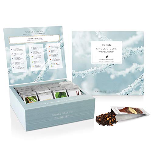 Product Cover Tea Forte Winter Teas Variety Gift Box, Single Steeps Loose Tea Sampler with 28 Assorted Black Tea, Chai Tea, Herbal Tea, Green Tea and White Tea