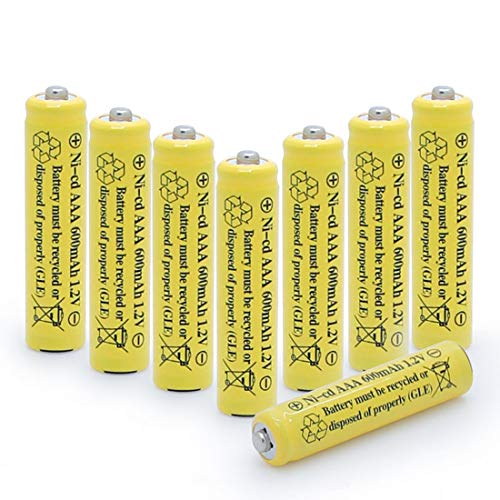 Product Cover QBLPOWER NiCd AAA 1.2V 600mAh Triple A Rechargeable Batteries for Outdoor Solar Lights Solar Lamp Garden Light (8 Pack)