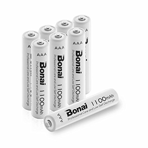 Product Cover BONAI 1100mAh AAA Rechargeable Batteries 1.2V Ni-MH High-Capacity Batteries 8 Pack - UL Certificate