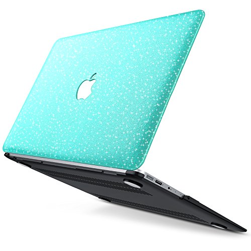 Product Cover B BELK MacBook Air 13 Inch Case A1369&A1466, 2 in 1 Bling Crystal Smooth Ultra-Slim PC Hard Case with Keyboard Cover for Mac Air 13.3 Inch (BV - Mint Green)