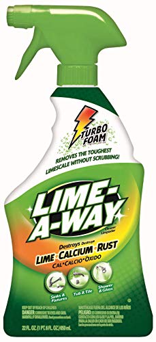 Product Cover Lime-A-Way Bathroom Cleaner, 132 fl oz (6 Bottles x 22 oz), Removes Lime Calcium Rust
