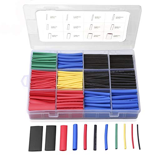 Product Cover 560PCS Heat Shrink Tubing 2:1, Eventronic Electrical Wire Cable Wrap Assortment Electric Insulation Heat Shrink Tube Kit with Box(5 colors/12 Sizes)