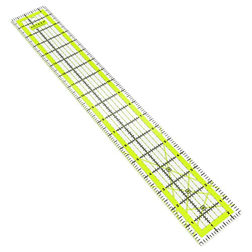Product Cover ARTEZA Quilting Ruler, Laser Cut Acrylic Quilters' Ruler with Patented Double Colored Grid Lines for Easy Precision Cutting, 2.5