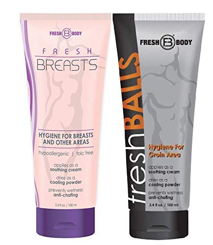 Product Cover Fresh Body Fresh Balls Fresh Breasts Male Female BUNDLE Pack Special! (Male & Female Antiperspirant Hygiene Lotion),Multi-colored,8.4 oz