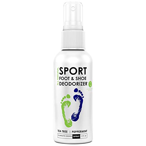 Product Cover Natural Mint Shoe Deodorizer, Foot Deodorant Spray, Foot Odor Eliminator for All Shoes - Helps Fight Athletes Foot & Stinky Feet - Tea Tree Oil, Peppermint, Better Than Powder, Sneaker Ball - 4 Oz