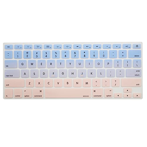 Product Cover MOSISO Protective Keyboard Cover Skin Compatible with MacBook Air 11 inch (Models: A1370 & A1465), Serenity Blue & Rose Quartz