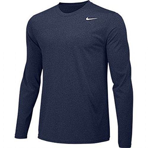 Product Cover Nike Boys Legend Long Sleeve Athletic T-Shirt (Navy, Youth Large)