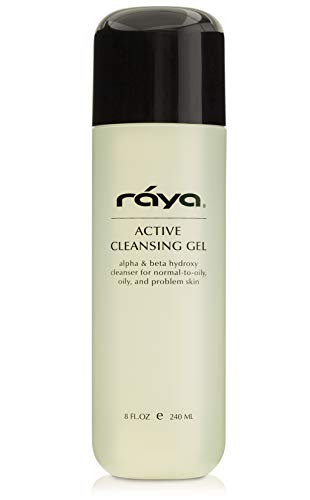 Product Cover RAYA Active Facial Cleansing Gel with AHA and BHA 8 oz (G-107) | Oil-Free and Exfoliating Deep Pore Gel Cleanser for Oily and Break-Out Skin | Made with Alpha and Beta Hydroxy Acids