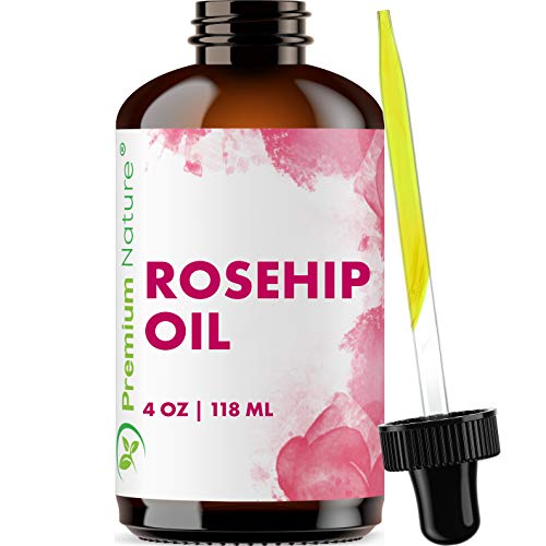 Product Cover Organic Rosehip Seed Essential Oil - 4 oz Pure Cold Pressed Unrefined Rose Hip Serum for Face Hair Nails 100% Natural Skin Care Moisturizer Scar Removal & Facial Acne Treatment Anti Packaging May Vary