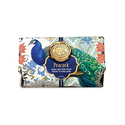Product Cover Michel Design Works Oversized Triple Milled Shea Butter Bath Soap Bar, Peacock