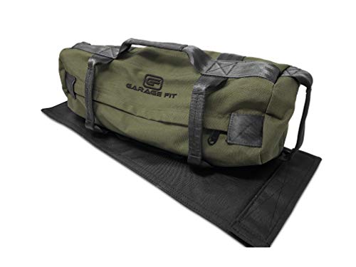 Product Cover Sandbags for Fitness with Fabric Handles- Weighted Power Training- Heavy Duty Cordura Construction- 8 Gripping Handles- Adjustable Exercise Sandbags- Best Workout For Raw Power, Balance & Control