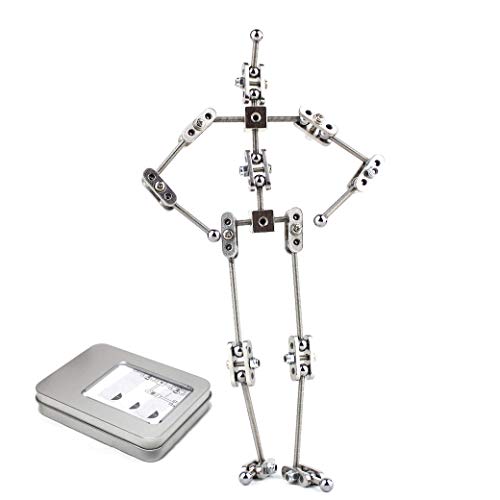 Product Cover Diy Studio Stop Motion Armature Kits | Metal Puppet Figure for Character Design Creation | Not-Ready Studio Armature Kits Very Easy to Assemble for Stop Motion Animation or Just Fun | 200 mm Tall