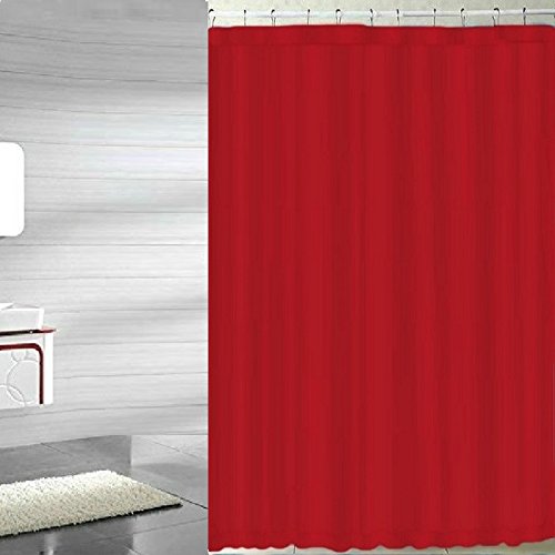 Product Cover BH Home Mildew-Free Polyester Fabric Water Repellent Shower Curtain Liner (Red)