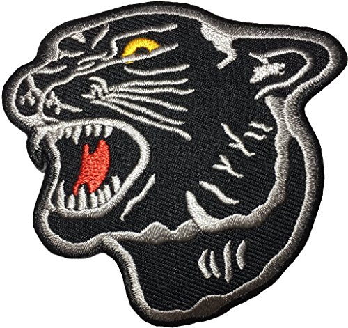 Product Cover Black Panther size 3 x 3 inch biker heavy metal Horror Goth Punk Emo Rock DIY Logo Jacket Vest shirt hat blanket backpack T shirt Patches Embroidered Appliques Symbol Badge Cloth Sign Costume