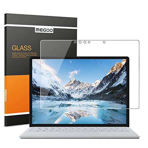 Product Cover MEGOO Surface Laptop 3 Screen Protector Tempered Glass 2018, Easy Installation/Ultra Clear Screen, Compatible for Microsoft Surface Laptop 2/1-13.5 Inch