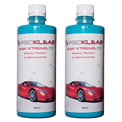 Product Cover PROKLEAR Waterless Dry Car Wash 1 Liter Concentrate RAW Xtreme CX Carnauba Wax Rinseless/Waterless Auto Wash Concentrate - 400 Washes Makes 100 liters