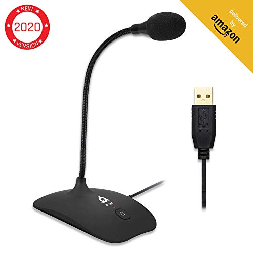 Product Cover ⭐️KLIM Talk - USB Desk Microphone for Computer - Compatible with any PC, Laptop, Mac, PS4 - Professional Desktop Mic with Stand - Recording, Gaming, Streaming, YouTube, Podcast Mics, Studio Microfono