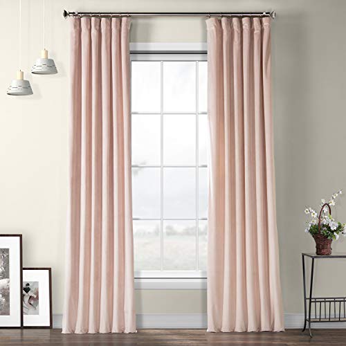 Product Cover HPD HALF PRICE DRAPES VPYC-161207-96 Heritage Plush Velvet Curtain, 50 X 96, Ballet Pink