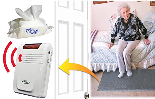 Product Cover Smart Caregiver Economy Cordless Fall Monitor and Cordless Floor Mat Sensor Bundle with Pouch of 30 Cleaning Wipes