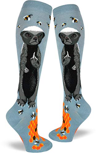 Product Cover ModSocks Women's Honey Badger Knee High Socks in Slate Blue (Fits Most Women Shoe Size 6-10)